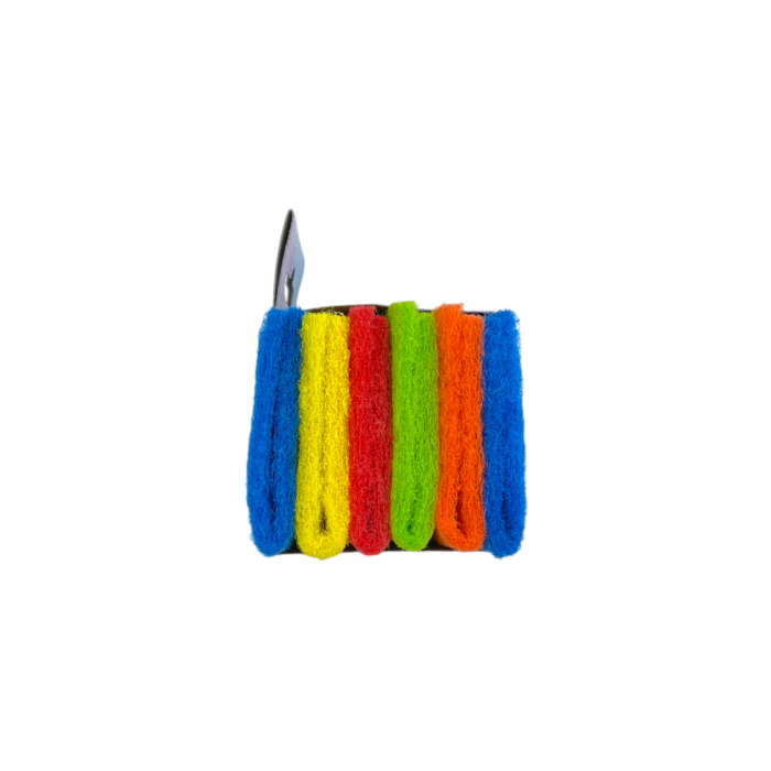 Скребки фіброві RAINBOW, 6шт, TM Nikі