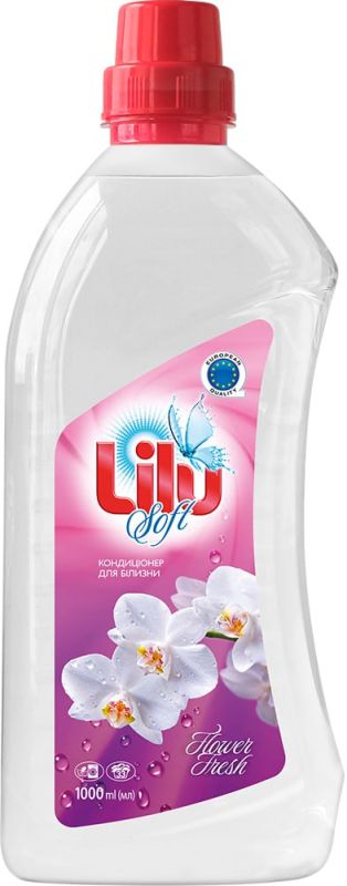 Кондиціонер-ополіскувач для прання, SOFT "Flower Fresh", 1000 мл , LILU