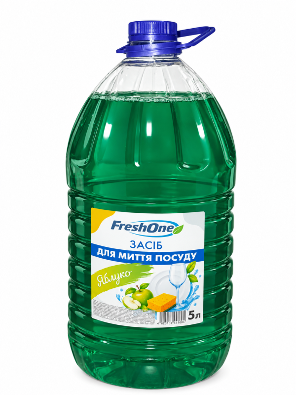 Засіб для миття посуду Яблуко, 5л,, Fresh One