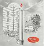 Свічка столова біла 20 мм*150 мм,, ROSE CANDLES
