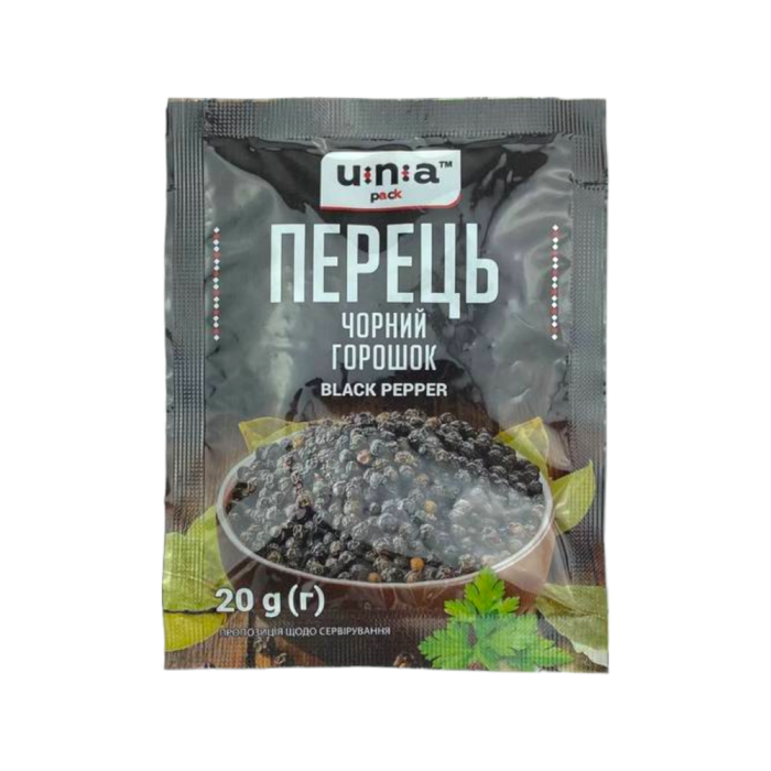 Перець чорний горошок 20 гр, ЮНА-ПАК