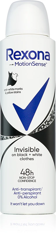 Дезодорант жіночий, Invisible on Black + White Clothes 150 мл,, REXONA