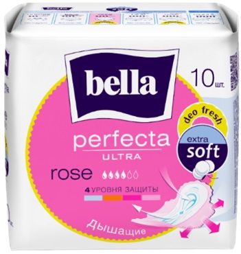 Прокладки гігієнічні, Perfecta Ultra Rose deo fresh, 10шт, BELLA