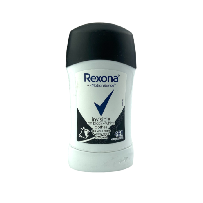 Антиперспірант стік жіночий. Invisible on black+white clothes, REXONA