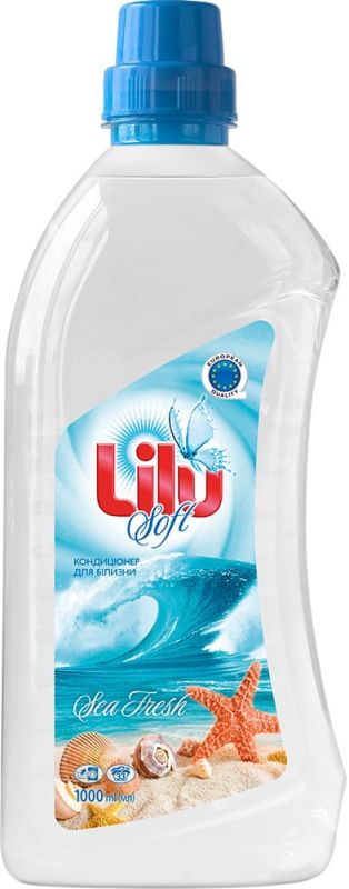 Кондиціонер-ополіскувач для прання, SOFT "Sea Fresh", 1000 мл , LILU