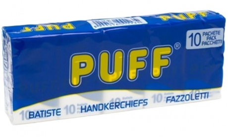 Носові хустки 3-шарові, 10 шт, PUFF