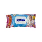 Серветка волога для дітей та мам, з клапаном, 120 шт, SUPER FRESH