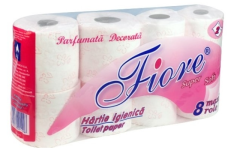 Туалетний папір білий двошаровий Super Soft 8 шт, FIORE