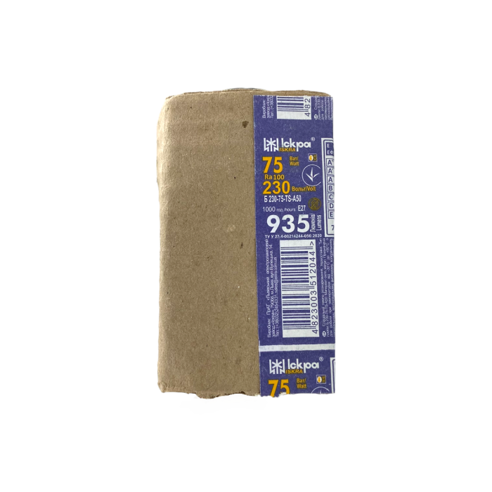 Лампочка накалювання 75W , ІСКРА