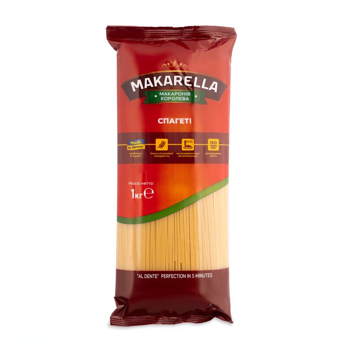 Макароні вироби Спагетті, 1000 г, МАКАРЕЛЛА