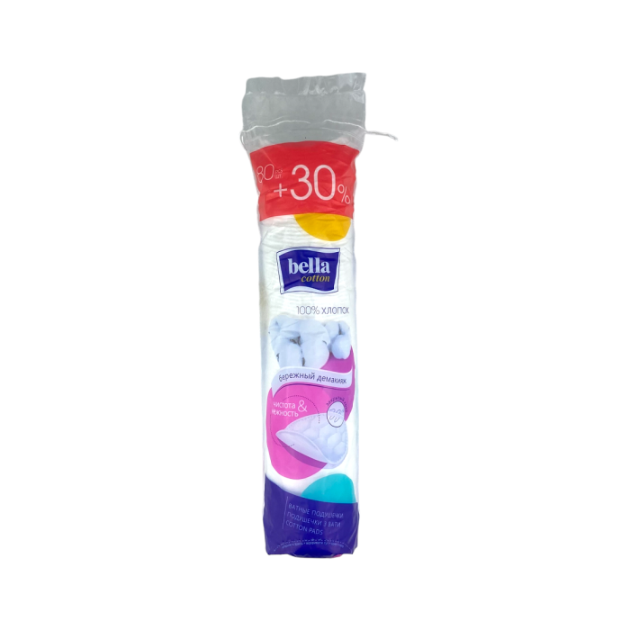 Ватні диски 80 шт+30%, BELLA