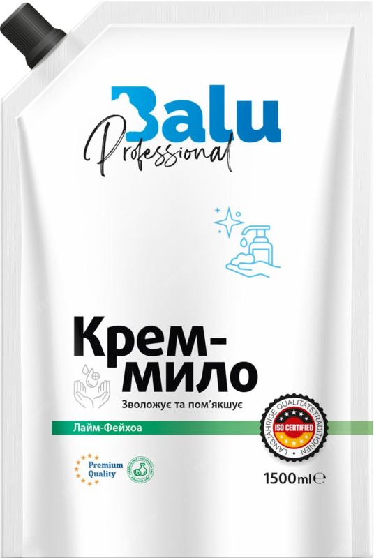 Крем-мило рідке Мед-Молоко дойпак 1500 мл, , BALU