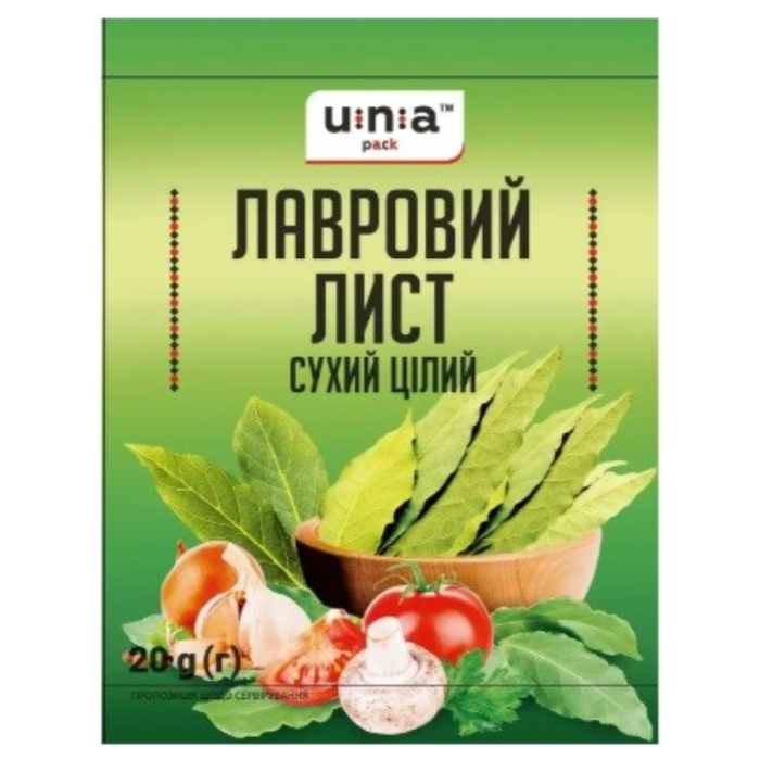 Лавровий лист цілий 20 гр, ЮНА-ПАК