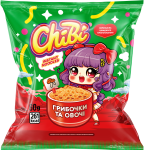 Вермішель швидкого приготування зі смаком грибів та овочів, 60 г, Chibi