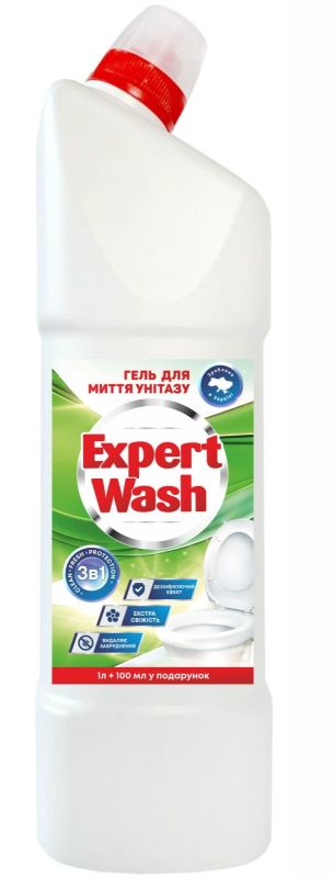 Гель для чищення унітазів 3 в1,1000 мл,, EXPERT WASH