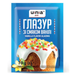Глазур зі смаком ванілі, 70г, 10шт/уп, ЮНА-ПАК