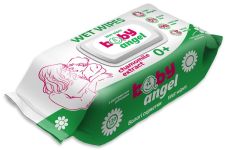 Серветка волога з клапаном Baby Angel 120 шт,, BABY ANGEL