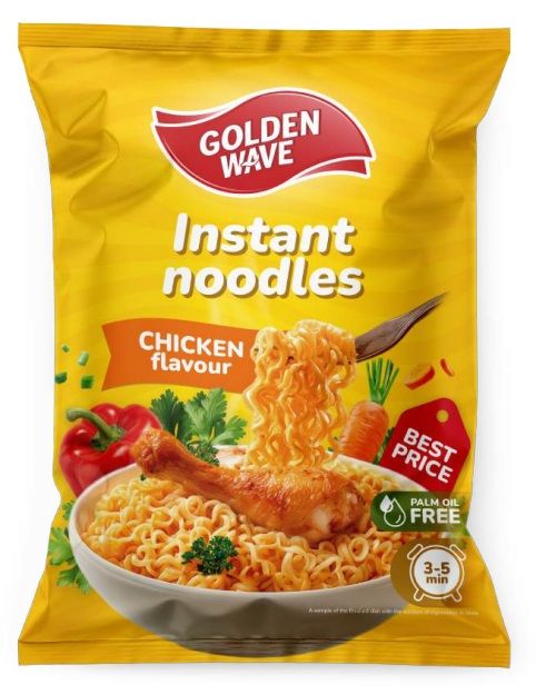 Вермішель швидкого приготування зі смаком курки, 50 г, GOLDEN WAVE