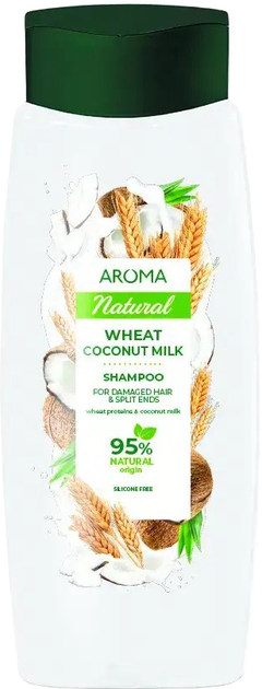 Шампунь Natural Wheat Coconut Milk 400 мл,, AROMA