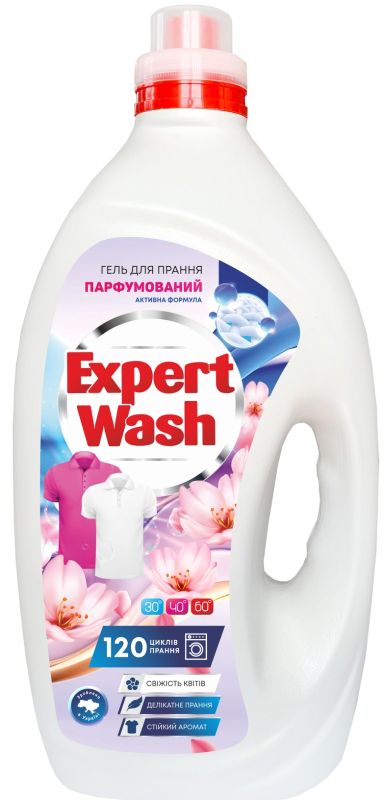 Гель для прання універсальний парфумований Свіжість квітів 6л,, EXPERT WASH