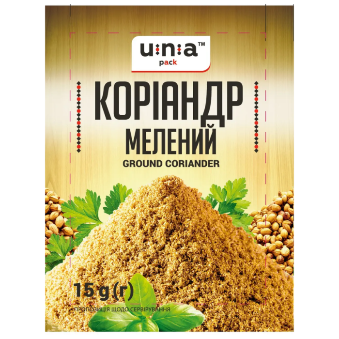 Коріандр мелений 15 гр, ЮНА-ПАК