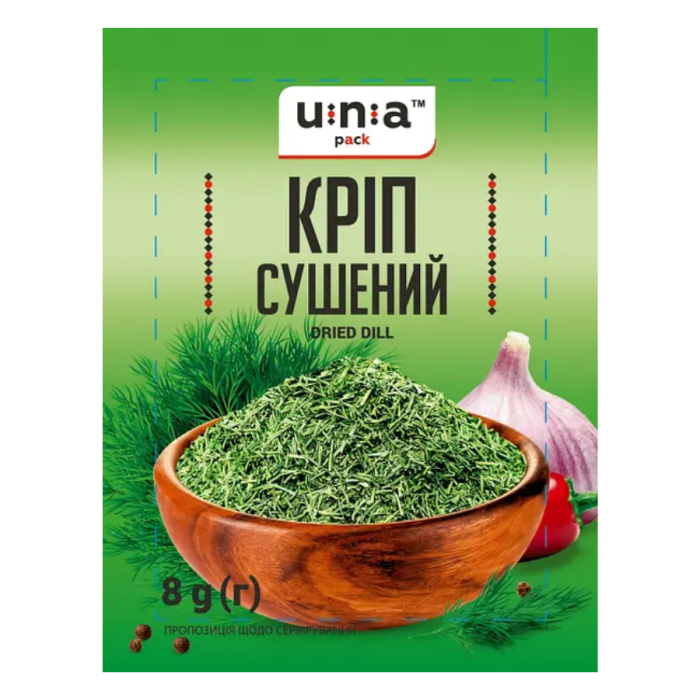 Зелень кропу сушена 8 гр, ЮНА-ПАК