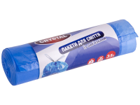 Пакети для сміття із зав'язками, 35 л, 15 шт,, CRYSTAL