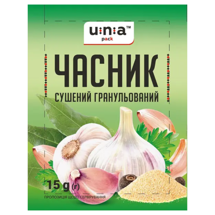 Часник сушений в гранулах 15 гр, ЮНА-ПАК
