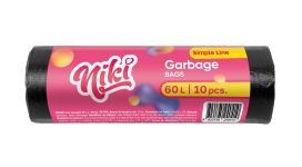 Пакети для сміття,  60 л, 10 шт, TM Nikі
