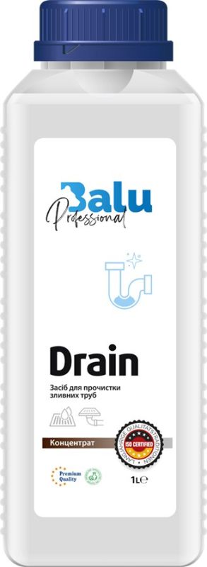 Засіб для прочистки зливних труб DRAIN 1000 мл,, BALU