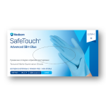 Рукавички одноразові нітрилові сині M, 50пар (100шт), SAFE TOUCH