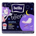 Прокладки гігієнічні Teens Sensitive Night 5 крапель, 8 шт/пак,, BELLA