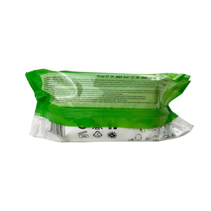 Серветка волога з клапаном baby 120 шт,, BIOLLY