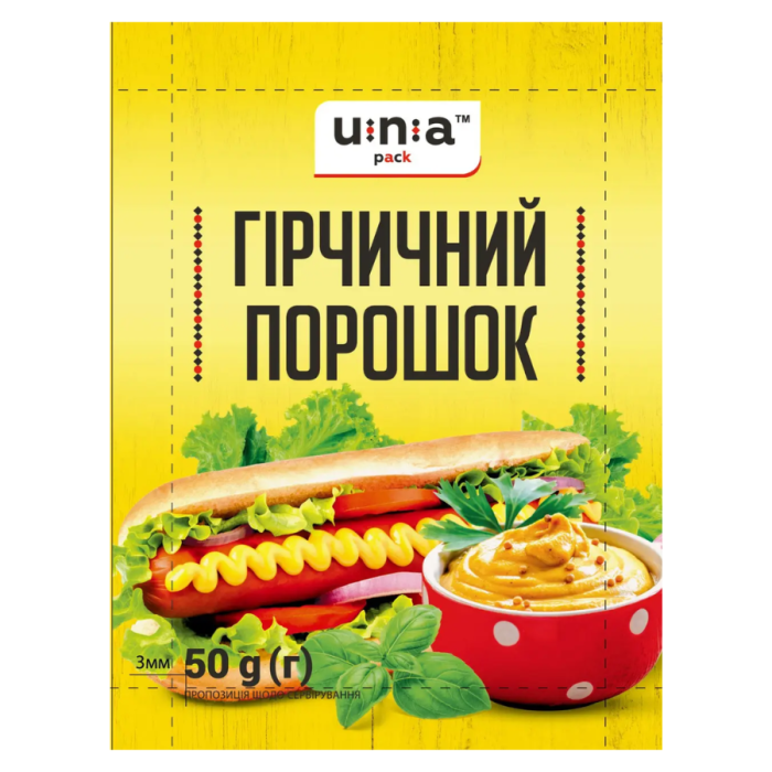 Горчичный порошок 50 гр, ЮНА-ПАК