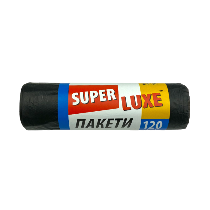 Пакети для сміття, 120 л, 10 шт,, SUPER LUXE