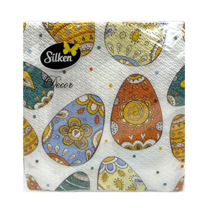 Серветка 33х33  2-шар.Пасхальна, Писанки, SILKEN