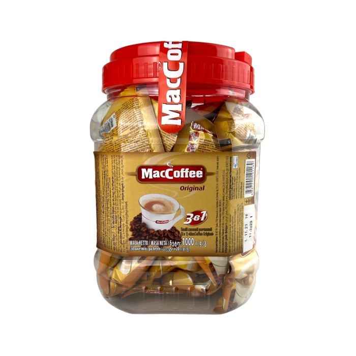Кавовий напій 3 в 1, 20 г, 50 шт в банці, MACCOFFEE ORIGINAL