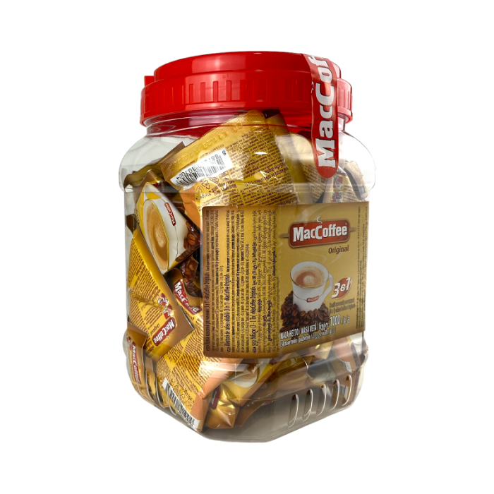 Кавовий напій 3 в 1, 20 г, 50 шт в банці, MACCOFFEE ORIGINAL