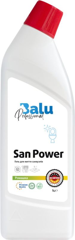Гель для чищення санвузлів з антимікробною дією SAN POWER  Ромашка 1000мл,, BALU