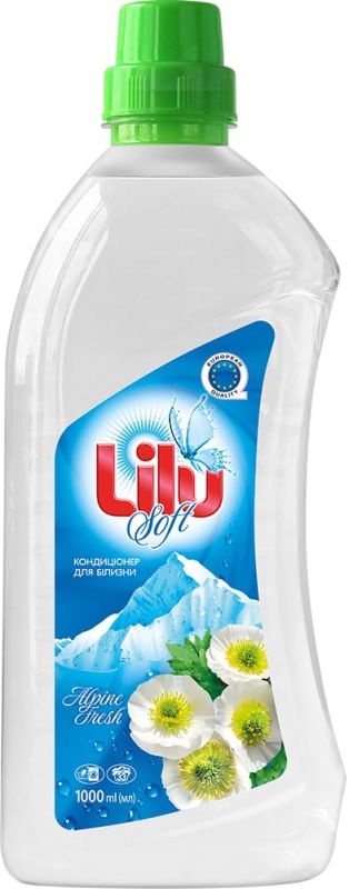 Кондиціонер-ополіскувач для прання, SOFT "Alpine Fresh", 1000 мл , LILU