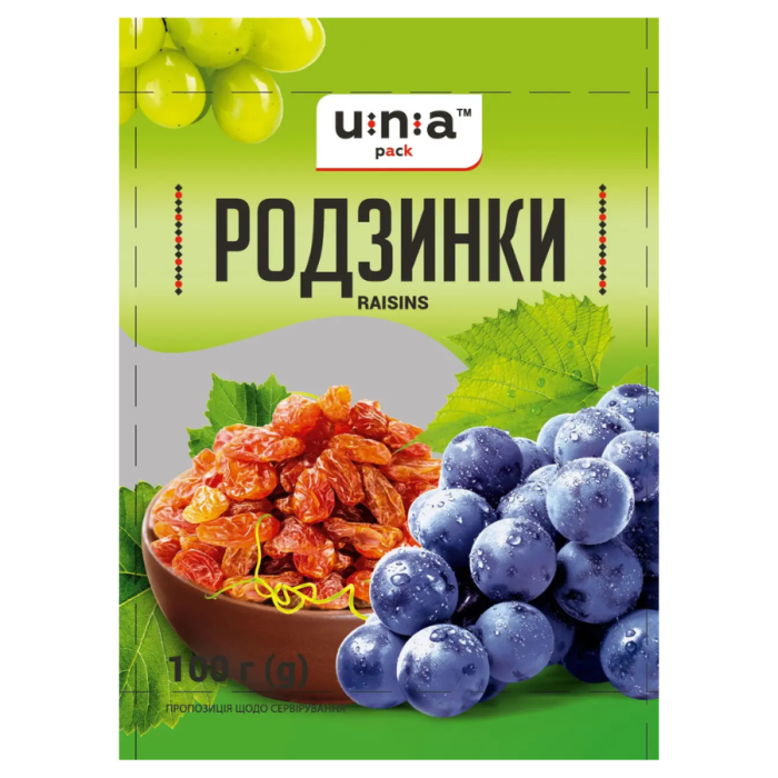 Родзинки 100 гр, ЮНА-ПАК