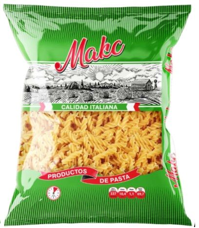 Макароні вироби короткорізані "СПІРАЛЬ", 900гр, MAKC